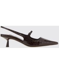 Jimmy Choo - Didi Croc-Effect Leather Slingbacks With Low Heel - Lyst