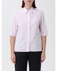 Jil Sander - Pointed Collar Short-Sleeve Cotton Poplin Shirt - Lyst