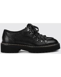 Doucal's - Deerskin Leather Derby Shoes With A Round Toe And Serrated Sole - Lyst