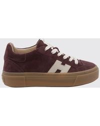 Hogan - Crosswind Suede Leather Platform Sneakers - Lyst