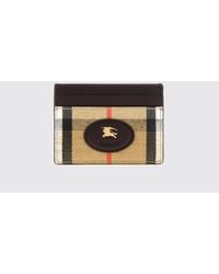 Burberry - Vintage Check Canvas Card Holder With Leather Details And Ekd Logo - Lyst