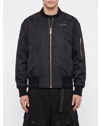 44 Label Group - Nylon Bomber Jacket With Back Logo And Bomber Collar - Lyst