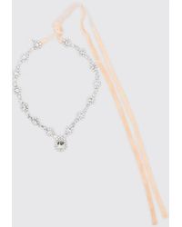 N°21 - Brass Necklace With Set Rhinestones - Lyst