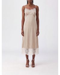 Simone Rocha - Satin Midi Slip Dress With Embroidered Lace Details - Lyst