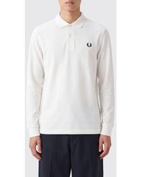 Fred Perry - Long-Sleeved Cotton Polo Shirt With Embroidered Logo - Lyst