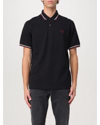 Fred Perry - Pique Polo Shirt With Embroidered Laurel Wreath And Short Sleeves - Lyst