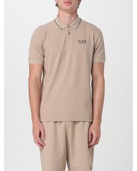 EA7 - Classic Fit Pique Polo Shirt With Short Sleeves - Lyst