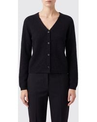 Max Mara - Slim Fit Virgin Wool V-Neck Cardigan With Dropped Shoulders - Lyst