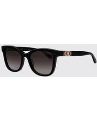 Ferragamo - Rectangular Cat-Eye Acetate Sunglasses With Gancini Logo - Lyst