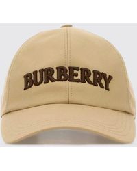 Burberry - Cotton Twill Hat With Embroidered Logo - Lyst