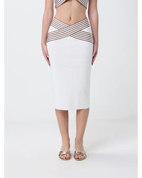Elisabetta Franchi - Jersey Midi Skirt - Lyst