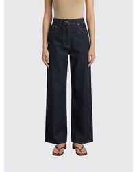 Thom Browne - Cotton Denim Wide-Leg Jeans - Lyst