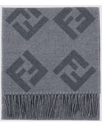 Fendi - Ff All-Over Monogram Wool Scarf - Lyst