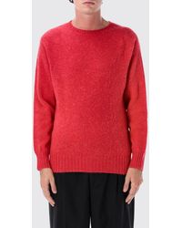 Howlin' - Crewneck Wool Blend Jumper With Ribbed Trims - Lyst