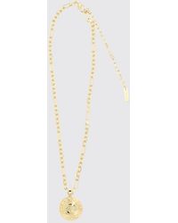 Versace - Collar Medusa Ajustable En Latón Dorado Con Colgante Deslizante - Lyst