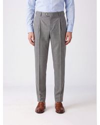 Brunello Cucinelli - Slim Fit Virgin Wool Tailored Trousers - Lyst