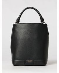 Twinset - Grained Leather Bucket Bag With Chain Strap - Lyst