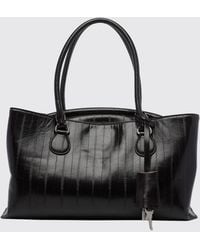 OSOI - Shell Brot Patent Leather Shoulder Bag With Padlock And Removable Strap - Lyst