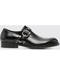 Dries Van Noten - Studded Brushed Leather Monk Strap Shoes - Lyst
