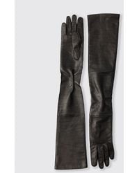 Prada - Long Nappa Leather Gloves - Lyst