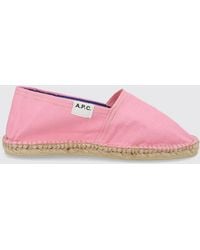 A.P.C. - Cotton Espadrilles With Round Toe And Low Heel - Lyst
