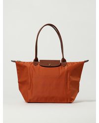 Longchamp - Le Pliage Recycled Nylon And Leather Bag - Lyst