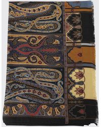 Etro - Écharpe Rectangulaire En Laine Et Soie À Imprimé Paisley Et Bords Frangés - Lyst