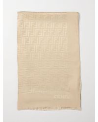 Fendi - Ff Silk Scarf With Jacquard Monogram - Lyst