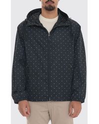 Emporio Armani - Hooded Windbreaker With All Over Logo - Lyst