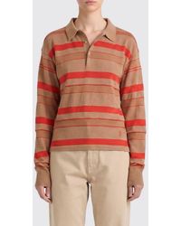 JW Anderson - Striped Cotton And Wool Polo Shirt - Lyst