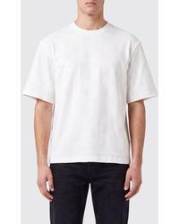 CASABLANCA - Camiseta De Algodón Orgánico Con Estampado De Monograma Y Cuello Redondo - Lyst