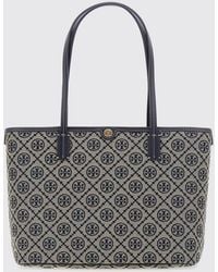 Tory Burch - T Monogram Small Cotton Tote Bag With Double T Logo - Lyst