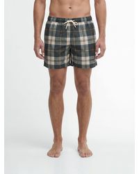 Barbour - Tartan Polyester Boxer Swimsuit - Lyst