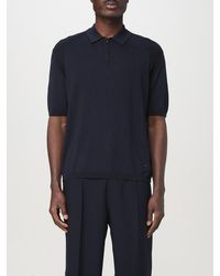 Emporio Armani - Short Sleeve Zip Polo Shirt - Lyst