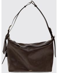 Furla - Ginevra Large Cowhide Leather Shoulder Bag With Flap Closure - Lyst
