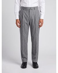 Golden Goose - Pleated Virgin Wool Tailored Trousers With A Mid-Rise Waist - Lyst