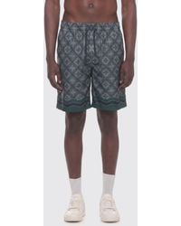 CASABLANCA - Monogram Silk Shorts With Drawstring Waist - Lyst