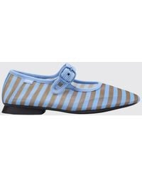 Camper - Casi Myra Striped Recycled Polyester Ballerinas - Lyst
