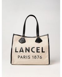 Lancel Canvas Tote Bag - Black