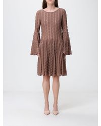 Antonino Valenti - Long-Sleeved Knit Cotton-Blend Mini Dress - Lyst