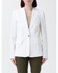 Pinko - Single-Breasted Linen Blend Blazer - Lyst