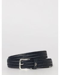 Emporio Armani - Braided Leather Belt - Lyst