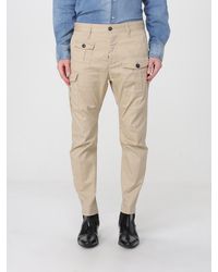 DSquared² - Stretch Cotton Cargo Trousers - Lyst