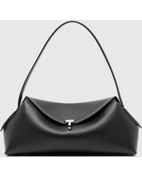 TOTEME - T-Lock Flared Leather Shoulder Bag With Signature Turn-Lock Closure - Lyst