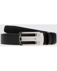 Montblanc - Reversible Smooth And Saffiano Leather Belt With Engraved Logo - Lyst