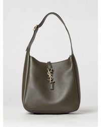 Saint Laurent - Le 5 À 7 Ysl Logo Smooth Calfskin Mini Hobo Bag - Lyst