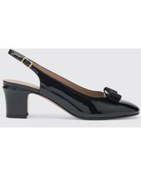 Ferragamo - Vara Patent Leather Slingback Pumps - Lyst
