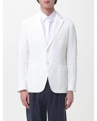 Giorgio Armani - Single-Breasted Linen Blazer - Lyst
