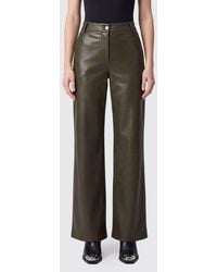 Patrizia Pepe - High-Waisted Wide-Leg Faux Leather Trousers - Lyst