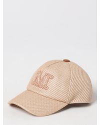 Max Mara - Straw Baseball Cap Embroidered Logo - Lyst
